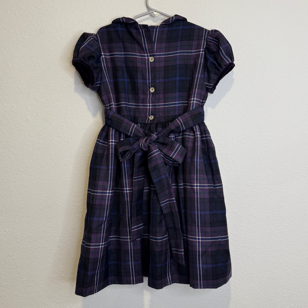 Papo d'Anjo Purple Plaid Kids Dress - Picture 3 of 4